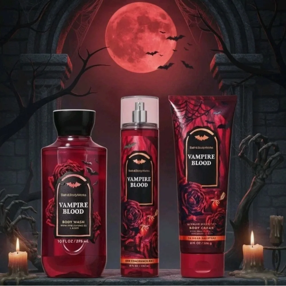 Bath & Body Works 4 piece Vampire Blood Power Bundle Gift Set NEW